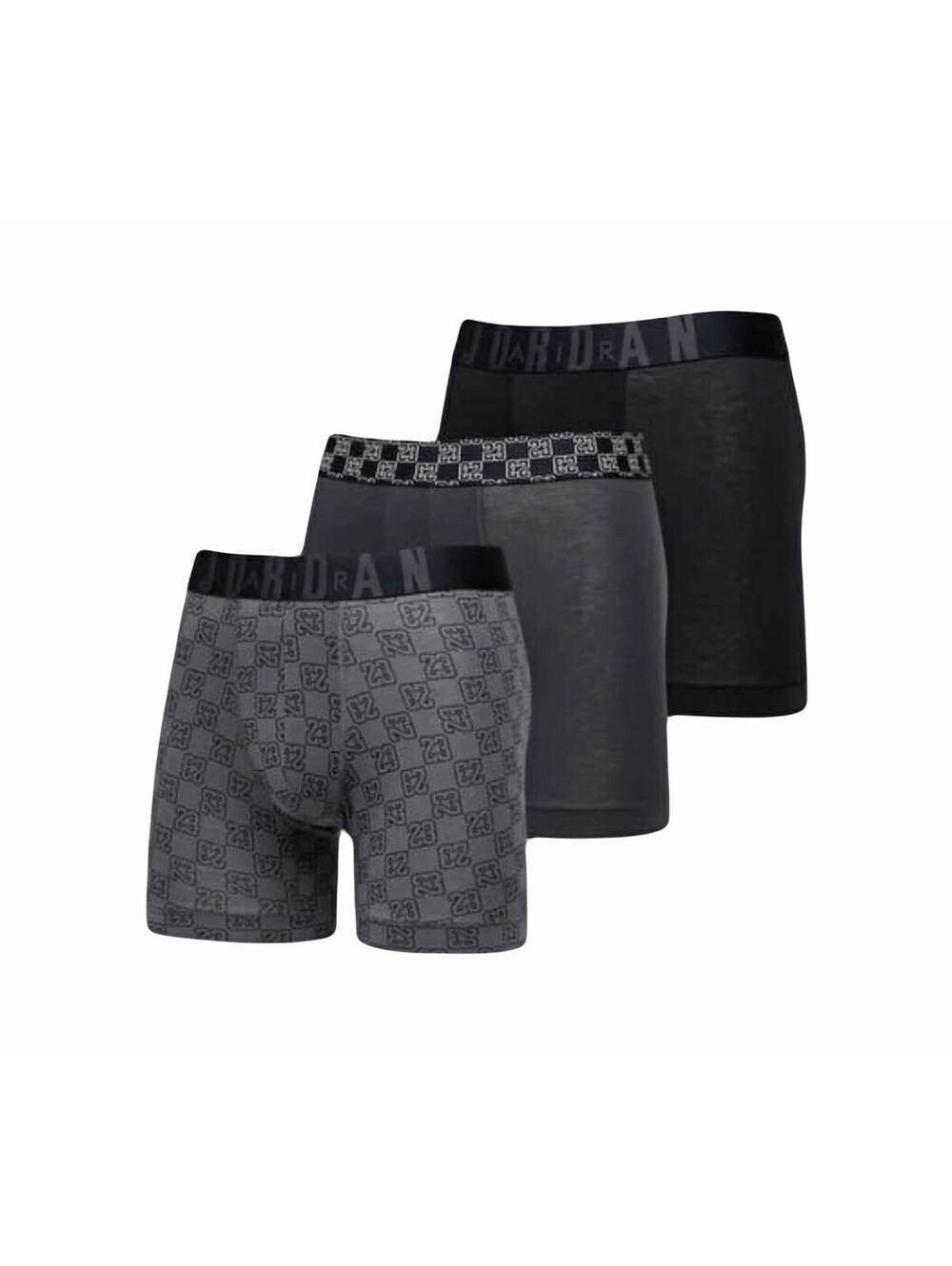 Jordan 3-Pack Flight Modal Boxer Briefs Black/Gray MRSP $50 New In Box